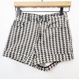 American Apparel Black and White High Waist Shorts